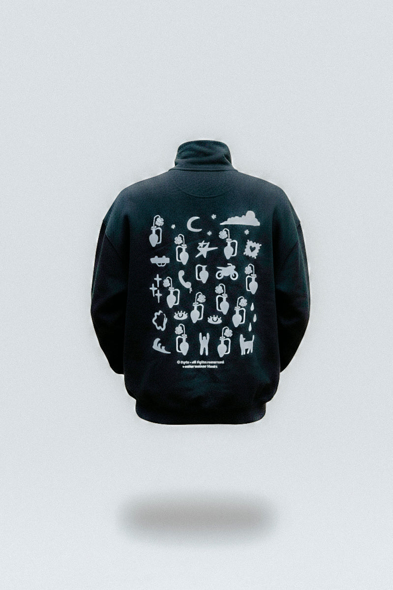 Half-Zip - Schwarz
