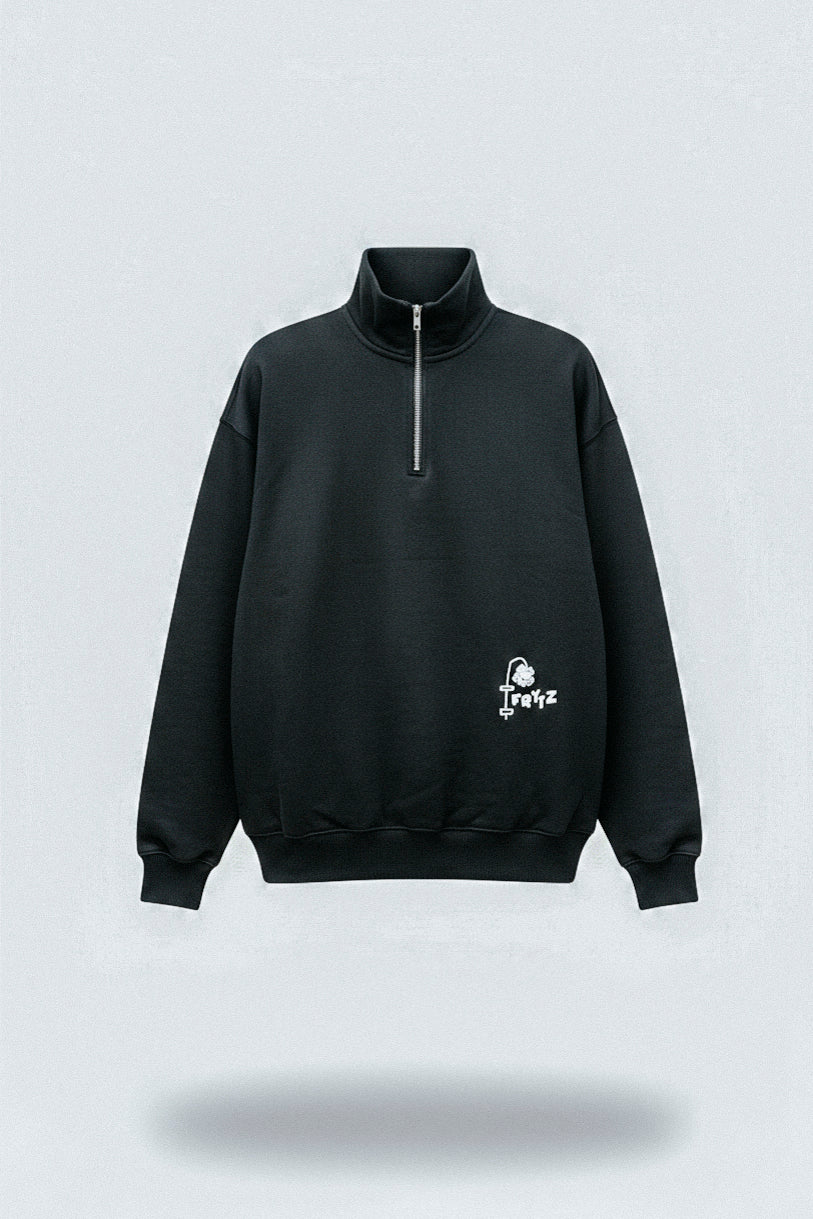 Half-Zip - Schwarz