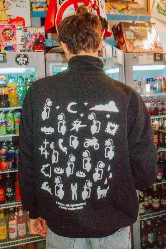 Half-Zip - Schwarz